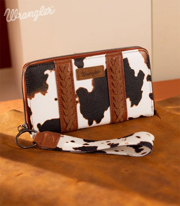 MONTANAWEST BAGS :: WALLETS I SMALL ACCESSORIES :: Wholesale Wrangler Cow Print Wallet