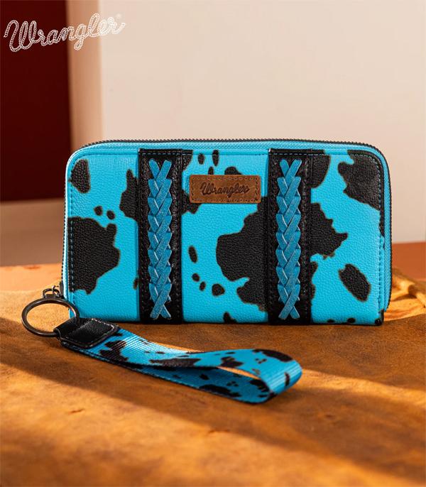 MONTANAWEST BAGS :: WALLETS I SMALL ACCESSORIES :: Wholesale Wrangler Cow Print Wallet