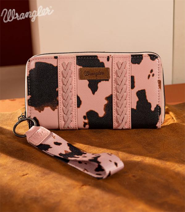 MONTANAWEST BAGS :: WALLETS I SMALL ACCESSORIES :: Wholesale Wrangler Cow Print Wallet