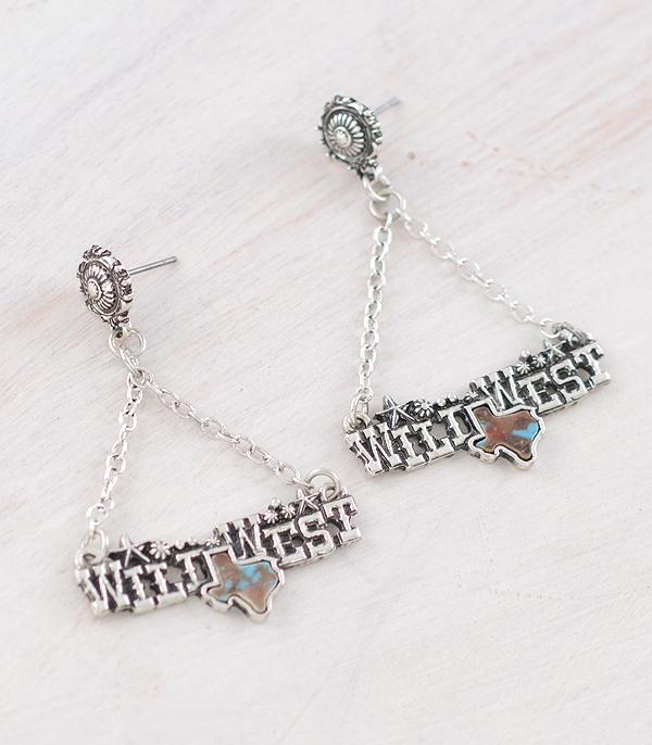 EARRINGS :: WESTERN POST EARRINGS :: Wholesale Western Wild West Dangle Earrings