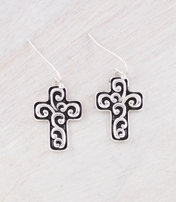 WHAT'S NEW :: Wholesale Filigree Design Cross Earrings