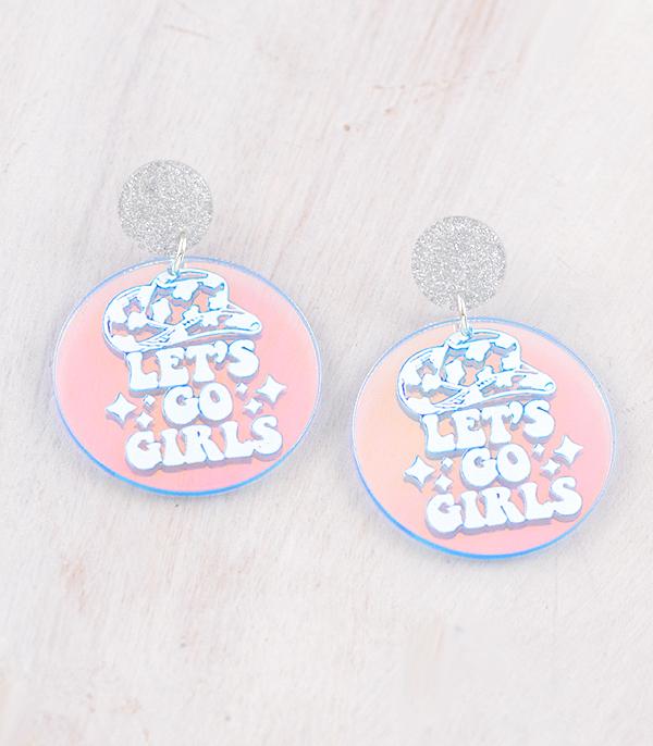 New Arrival :: Wholesale Glitter Lets Go Girls Earrings