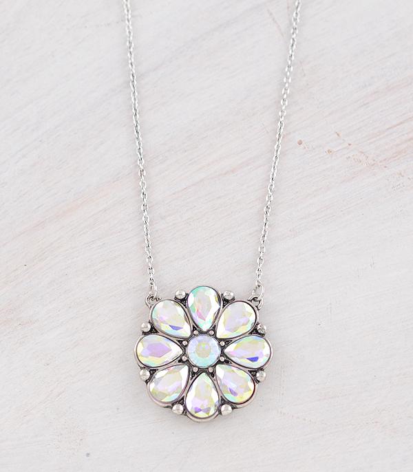 WHAT'S NEW :: Wholesale AB Glass Stone Pendant Necklace