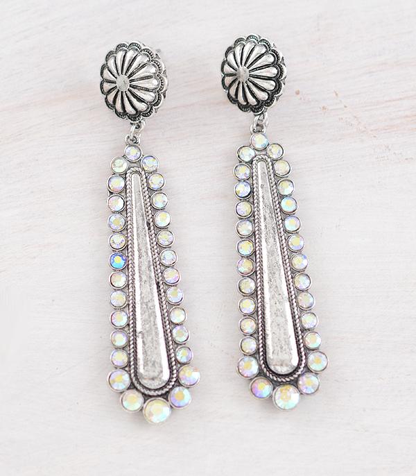 New Arrival :: Wholesale Western Concho Post Teardrop Earrings