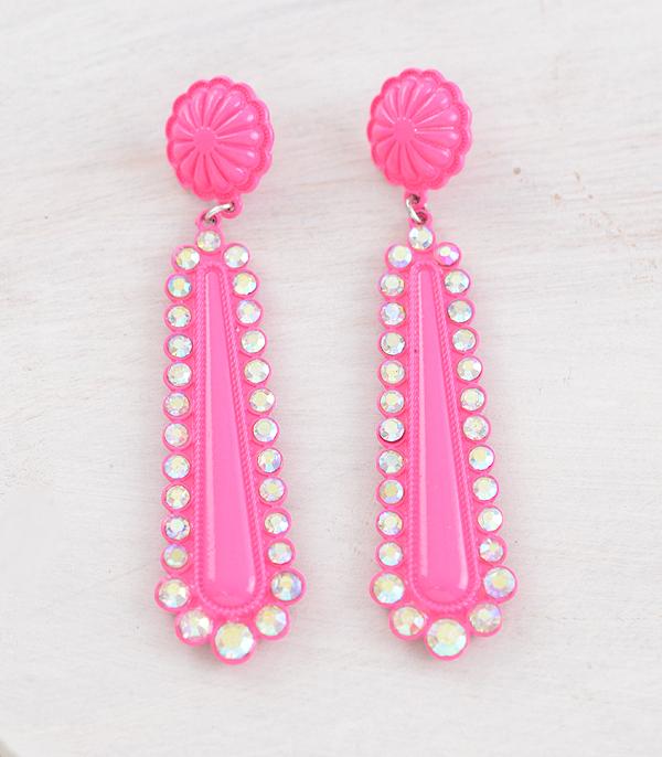 New Arrival :: Wholesale Western Concho Post Teardrop Earrings