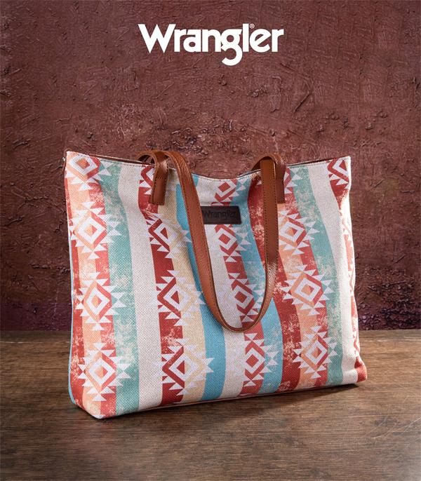 MONTANAWEST BAGS :: WESTERN PURSES :: Wholesale Wrangler Aztec Canvas Tote