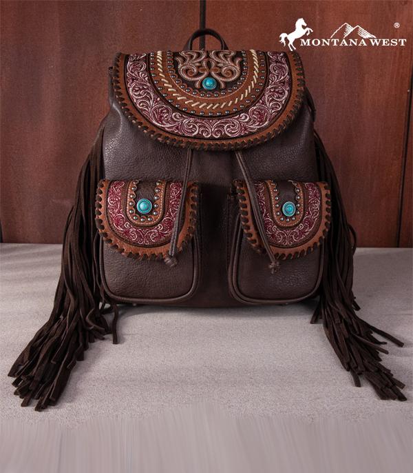 HANDBAGS :: BACKPACK l SLING BAG :: Wholesale Montana West Fringe Backpack