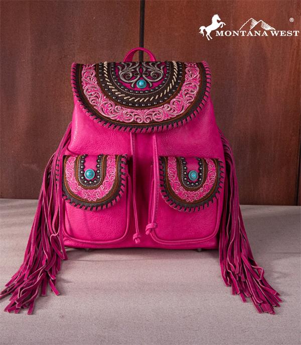 HANDBAGS :: BACKPACK l SLING BAG :: Wholesale Montana West Fringe Backpack
