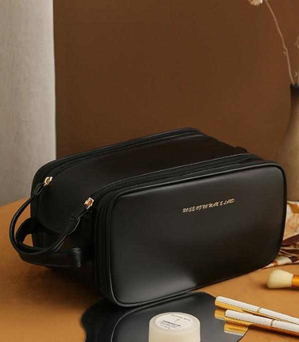 New Arrival :: Wholesale Faux Leather Travel Makeup Bag