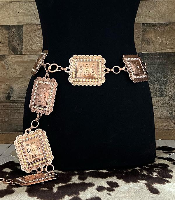 New Arrival :: Wholesale Western Rectangular Shape Concho Belt