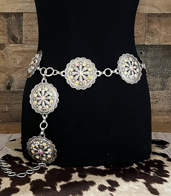 BELTS :: Wholesale Western Rhinestone Concho Belt