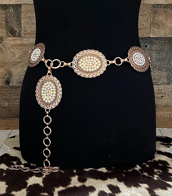 New Arrival :: Wholesale Western Rhinestone Concho Belt