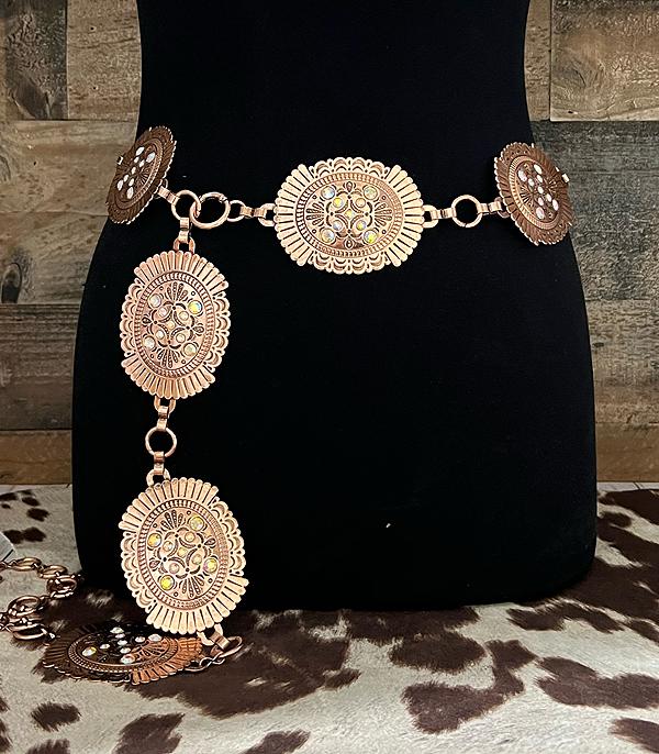 New Arrival :: Wholesale Western Rhinestone Concho Belt