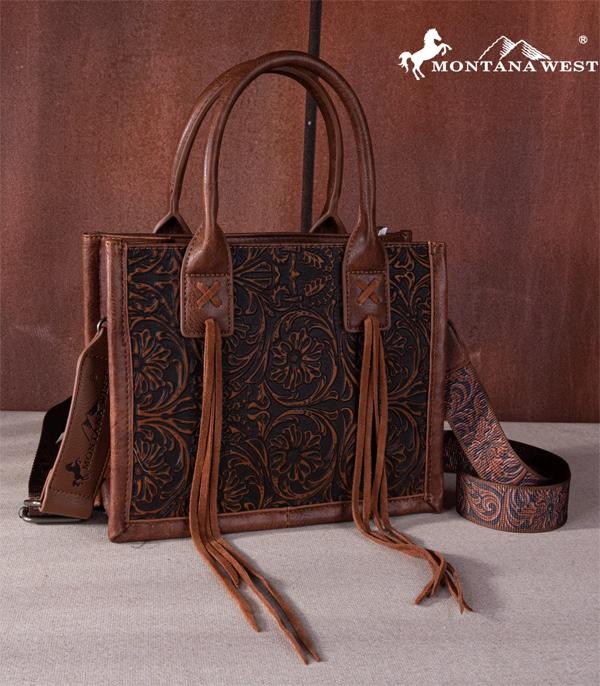 New Arrival :: Wholesale Montana West Floral Tooled Tote Bag