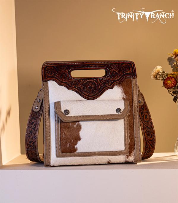 MONTANAWEST BAGS :: TRINITY RANCH BAGS :: Wholesale Trinity Ranch Cowhide Crossbody Bag