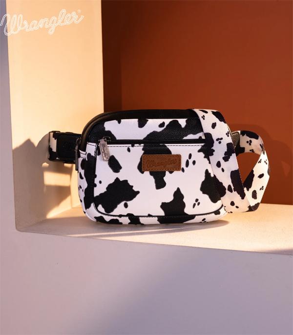 New Arrival :: Wholesale Wrangler Cow Print Belt Bag