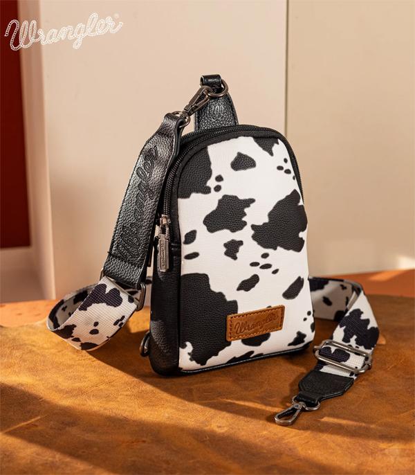 HANDBAGS :: BACKPACK l SLING BAG :: Wholesale Wrangler Cow Print Sling Bag