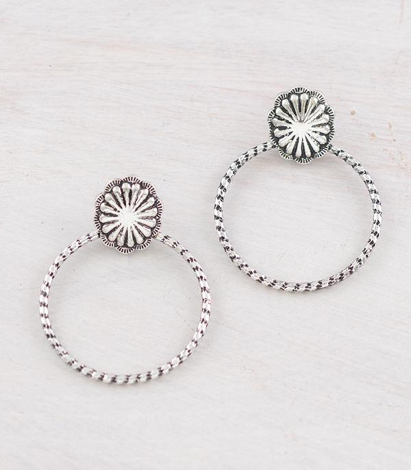 WHAT'S NEW :: Wholesale Western Concho Post Hoop Earrings