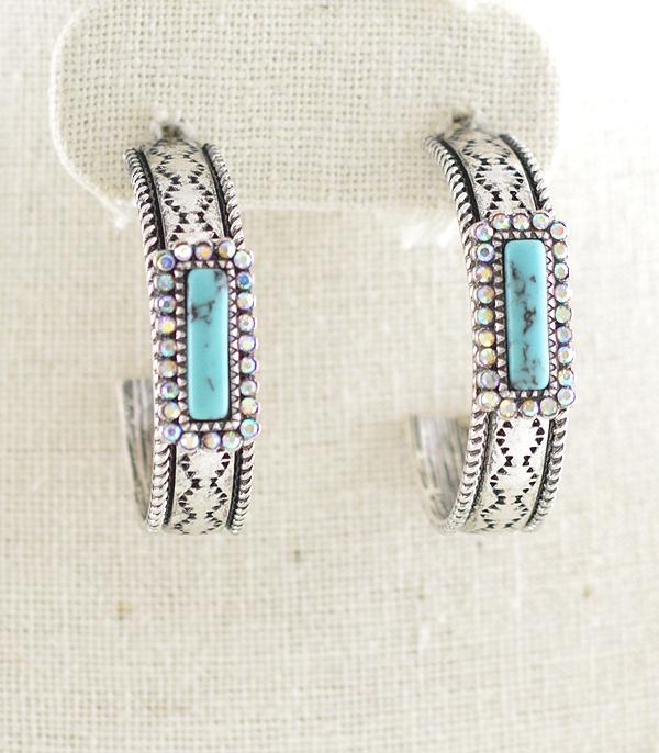 WHAT'S NEW :: Wholesale Western Turquoise Hoop Earrings