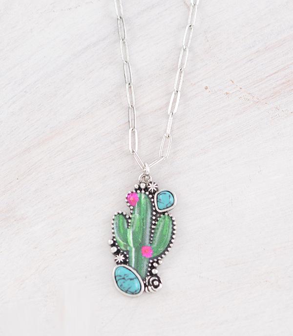 WHAT'S NEW :: Wholesale Western Cactus Pendant Necklace