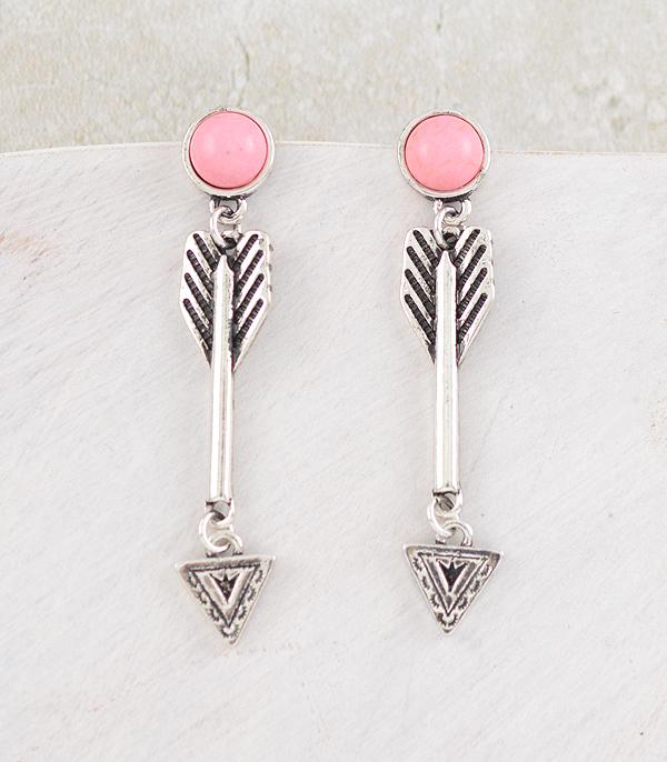 EARRINGS :: WESTERN POST EARRINGS :: Wholesale Western Arrow Drop Earrings