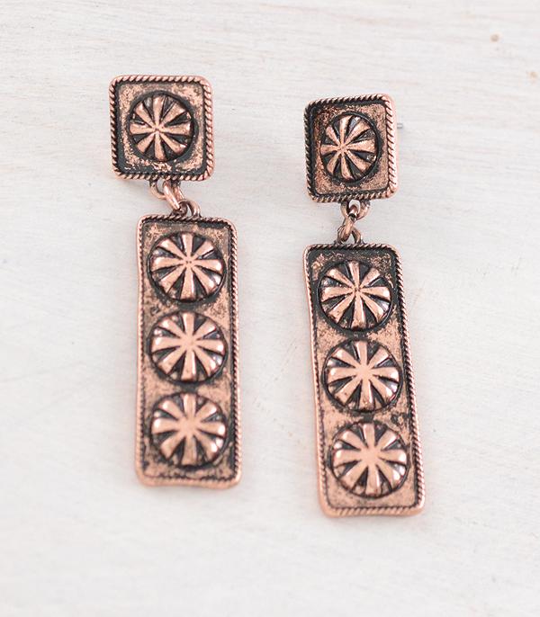 EARRINGS :: WESTERN POST EARRINGS :: Wholesale Western Concho Dangle Earrings