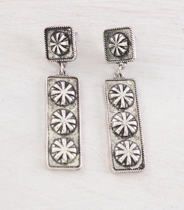 WHAT'S NEW :: Wholesale Western Concho Drop Earrings