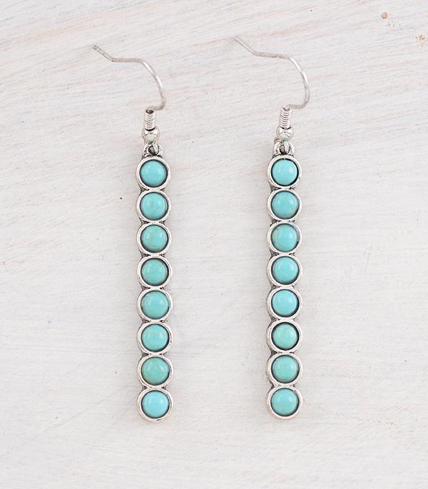 New Arrival :: Wholesale Western Turquoise Drop Earrings