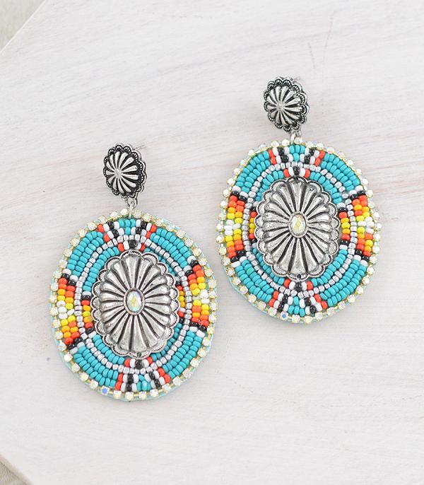 WHAT'S NEW :: Wholesale Western Bead Concho Earrings