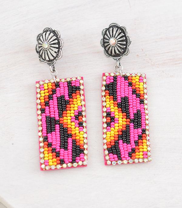 EARRINGS :: WESTERN POST EARRINGS :: Wholesale Western Aztec Bead Earrings