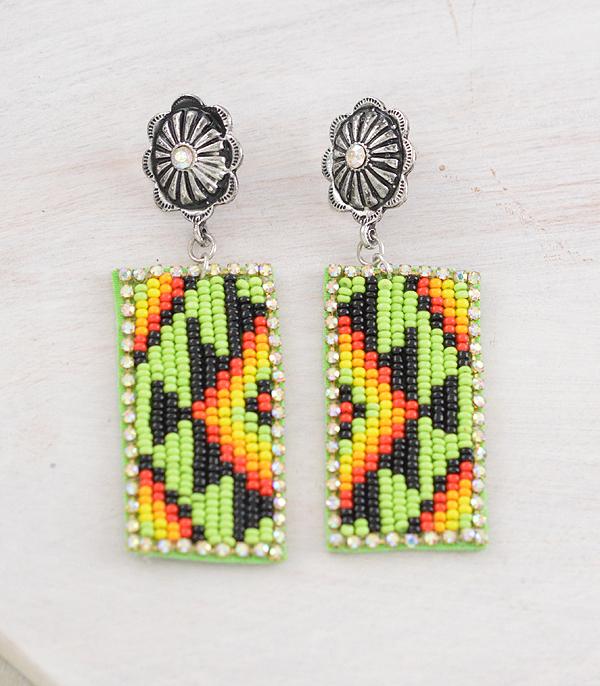 EARRINGS :: WESTERN POST EARRINGS :: Wholesale Western Aztec Bead Earrings