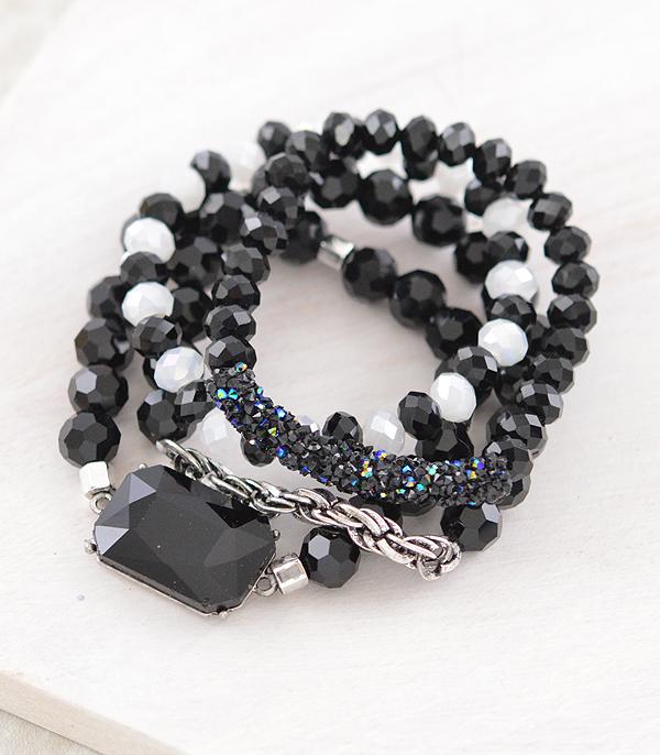 WHAT'S NEW :: Wholesale 4PC Set Glass Bead Bracelet