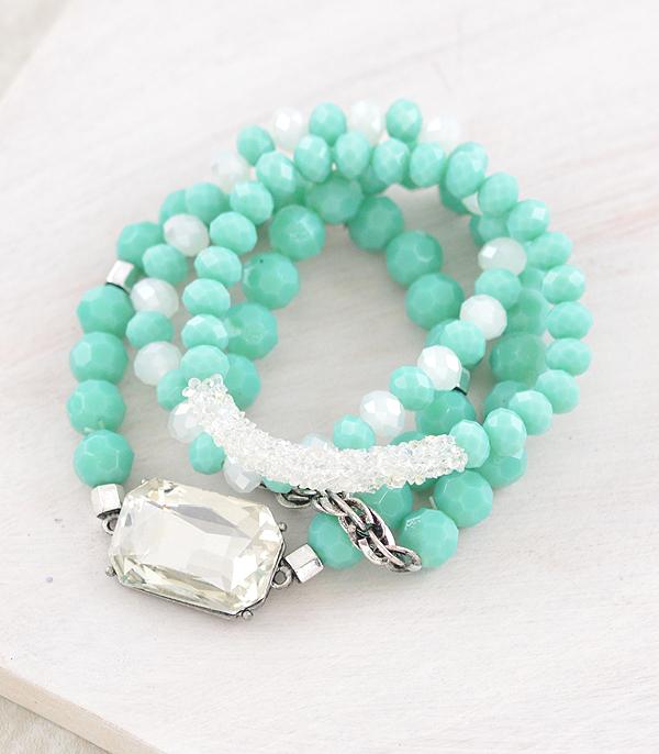 WHAT'S NEW :: Wholesale 4PC Set Glass Bead Bracelet