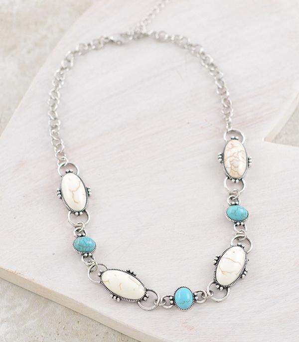 New Arrival :: Wholesale Western White Stone Necklace