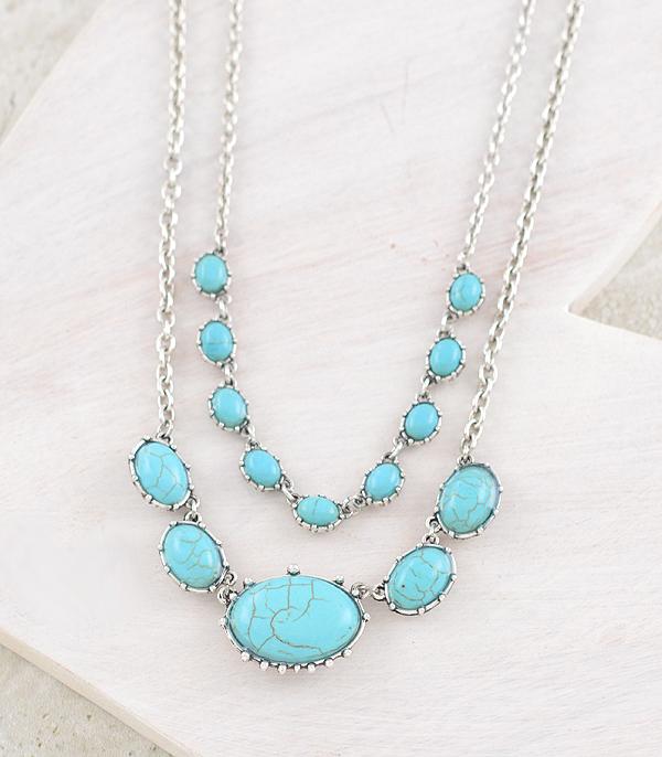 New Arrival :: Wholesale Western Turquoise Layered Necklace