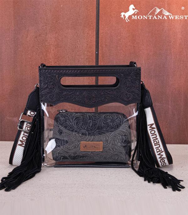 New Arrival :: Wholesale Montana West Fringe Clear Crossbody Bag