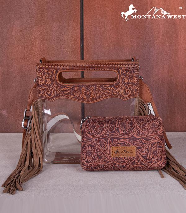 New Arrival :: Wholesale Montana West Fringe Clear Crossbody Bag