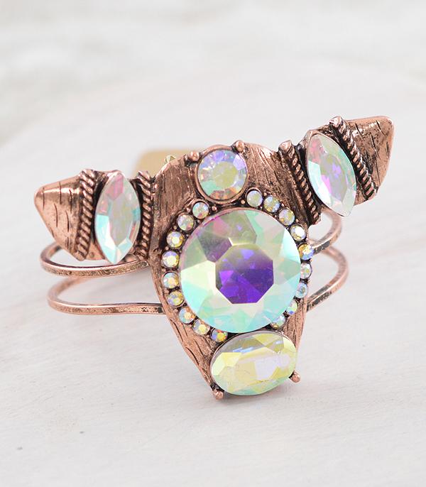 BRACELETS :: CUFF I BANGLE :: Wholesale Tipi Brand Glass Stone Skull Bracelet