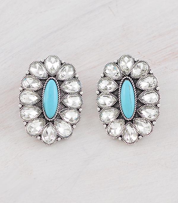 New Arrival :: Wholesale Tipi Brand Turquoise Concho Earrings
