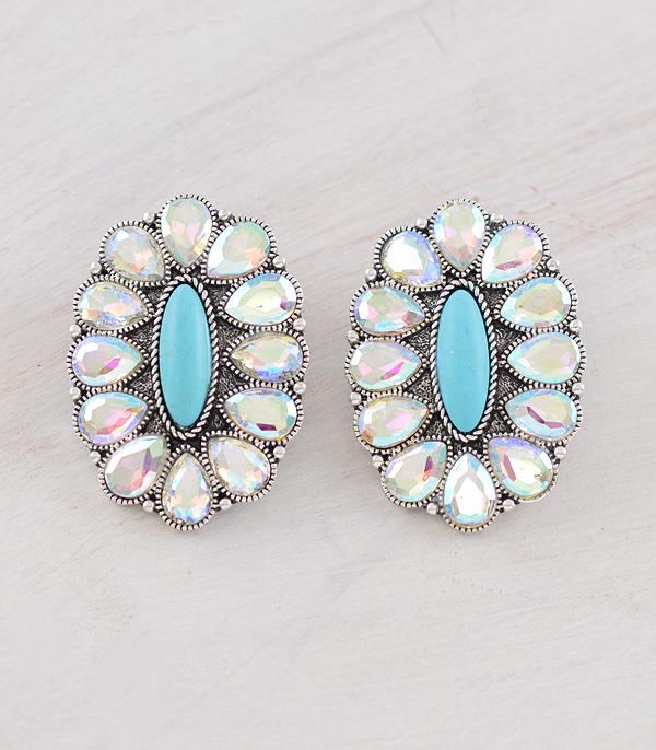 New Arrival :: Wholesale Tipi Brand Turquoise Concho Earrings