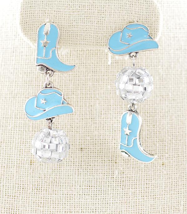 WHAT'S NEW :: Wholesale Western Cowboy Boot Hat Earrings