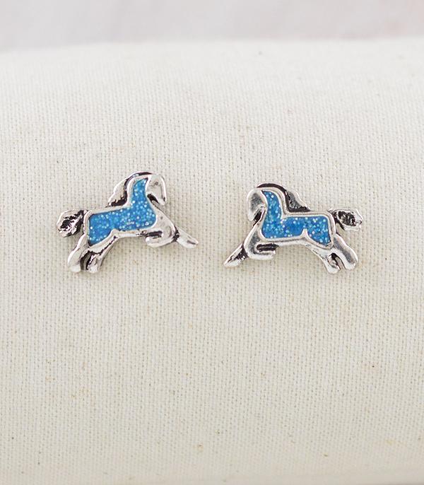 EARRINGS :: WESTERN POST EARRINGS :: Wholesale Western Horse Small Stud Earrings