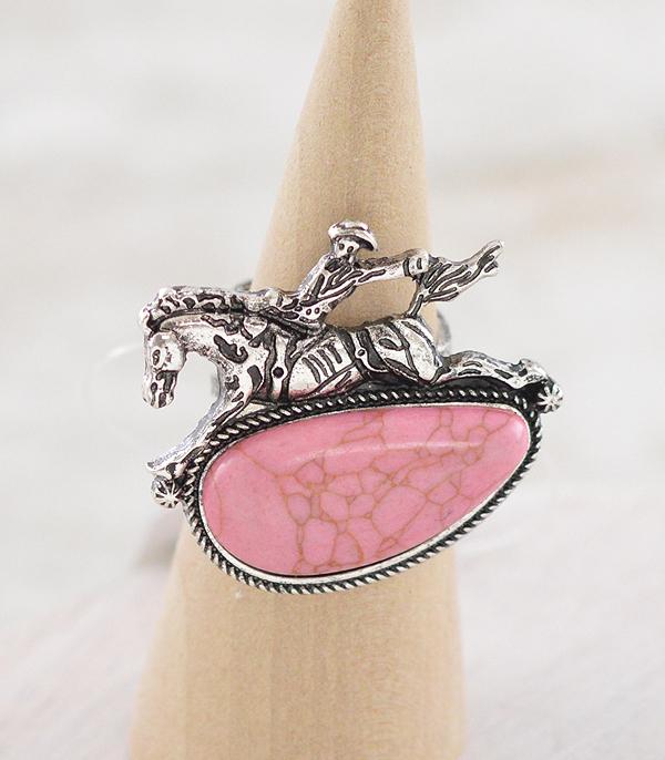 New Arrival :: Wholesale Western Cowboy Stone Ring