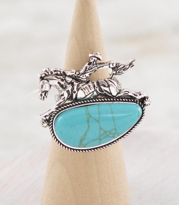 New Arrival :: Wholesale Turquoise Cowboy Ring