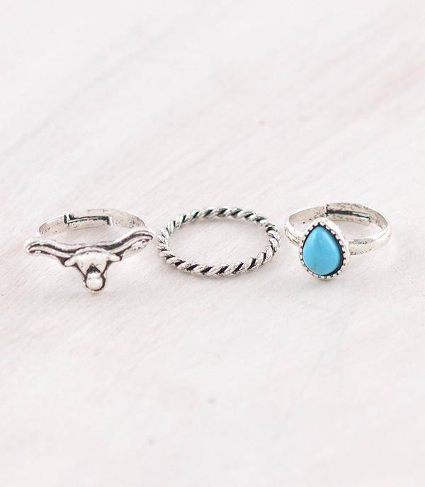 New Arrival :: Wholesale 3PC Set Western Dainty Ring