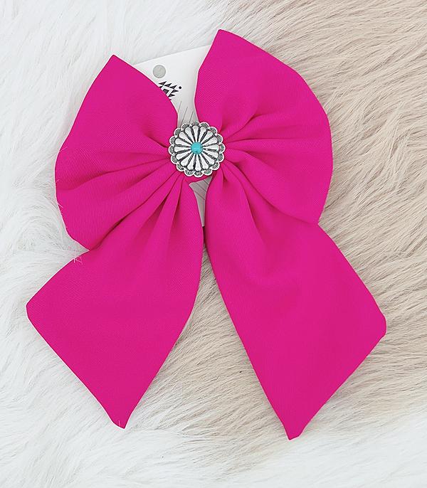 HATS I HAIR ACC :: HAIR ACCESSORIES :: Wholesale Western Concho Hair Bow