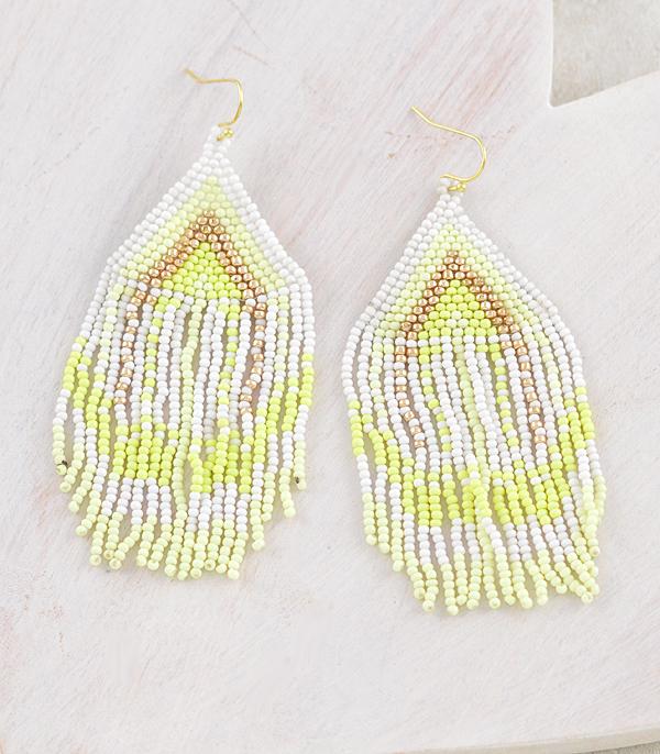 EARRINGS :: WESTERN HOOK EARRINGS :: Wholesale Boho Bead Tassel Earrings