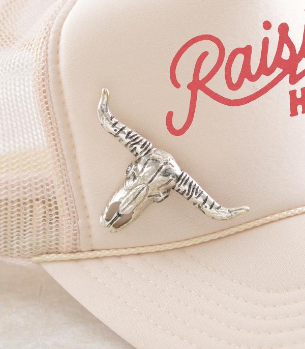 HATS I HAIR ACC :: HAT ACCESSORIES :: Wholesale Western Steer Skull Hat Pin