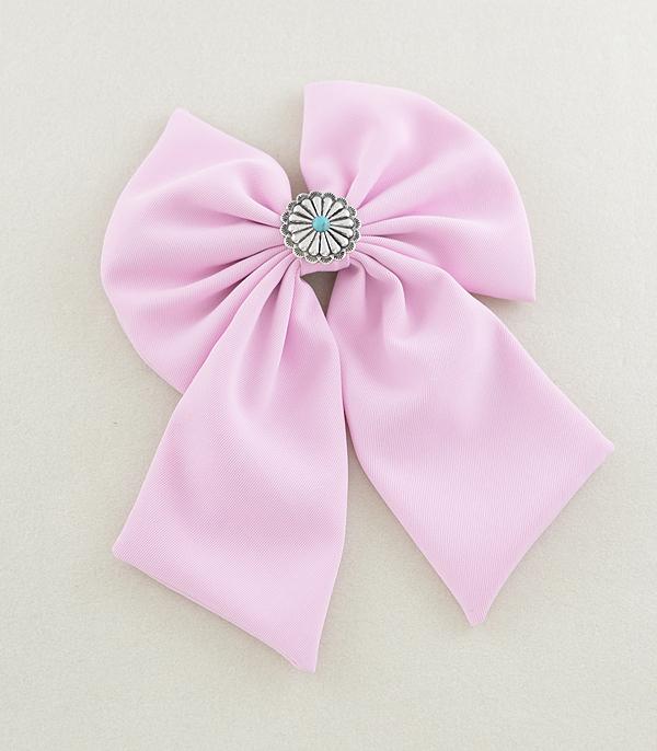 HATS I HAIR ACC :: HAIR ACCESSORIES :: Wholesale Western Concho Hair Bow