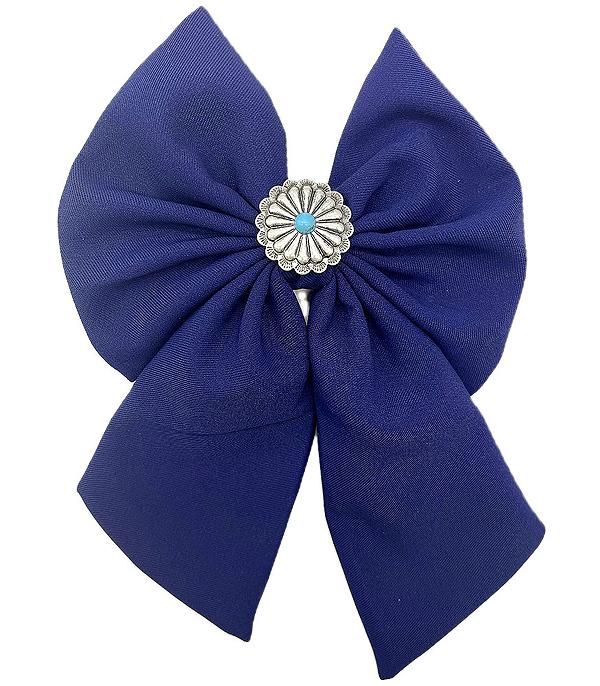 HATS I HAIR ACC :: HAIR ACCESSORIES :: Wholesale Western Concho Hair Bow